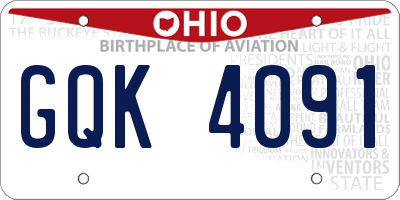 OH license plate GQK4091
