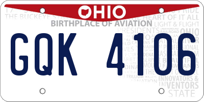 OH license plate GQK4106