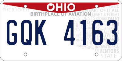 OH license plate GQK4163
