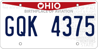 OH license plate GQK4375