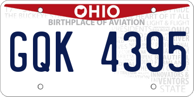 OH license plate GQK4395
