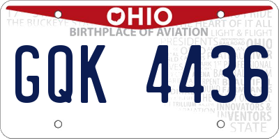OH license plate GQK4436
