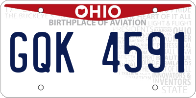 OH license plate GQK4591