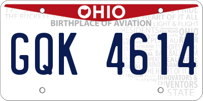 OH license plate GQK4614