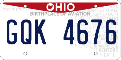 OH license plate GQK4676