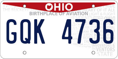 OH license plate GQK4736