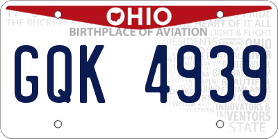 OH license plate GQK4939