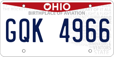 OH license plate GQK4966
