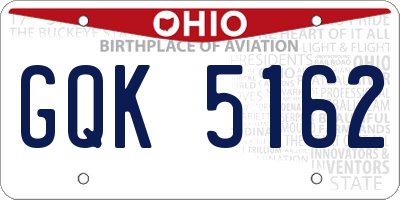 OH license plate GQK5162