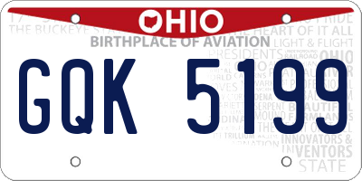 OH license plate GQK5199
