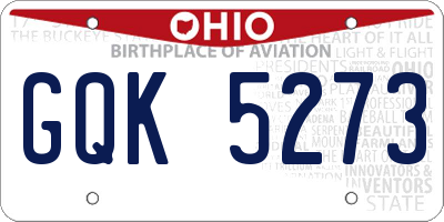OH license plate GQK5273