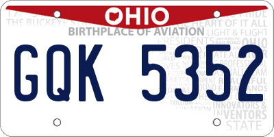 OH license plate GQK5352