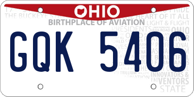 OH license plate GQK5406