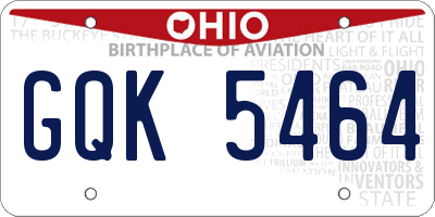 OH license plate GQK5464