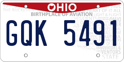 OH license plate GQK5491