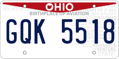 OH license plate GQK5518