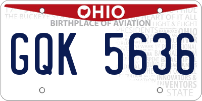 OH license plate GQK5636