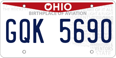 OH license plate GQK5690