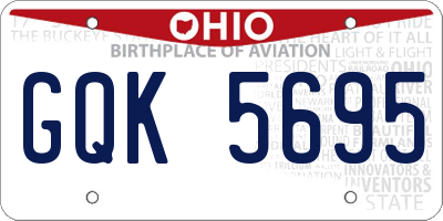 OH license plate GQK5695