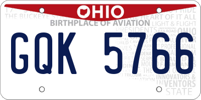 OH license plate GQK5766