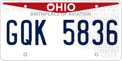 OH license plate GQK5836