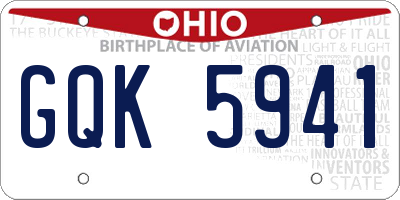 OH license plate GQK5941
