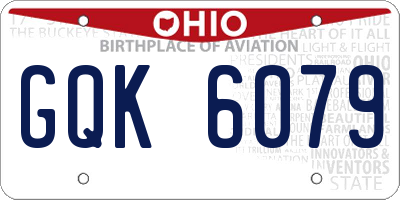 OH license plate GQK6079