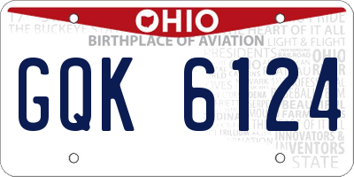 OH license plate GQK6124