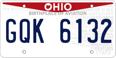 OH license plate GQK6132