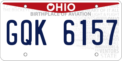 OH license plate GQK6157