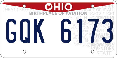 OH license plate GQK6173