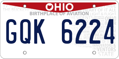 OH license plate GQK6224