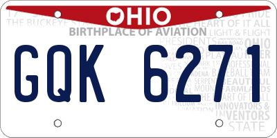 OH license plate GQK6271