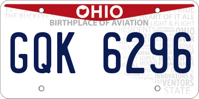 OH license plate GQK6296