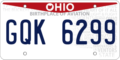 OH license plate GQK6299