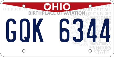 OH license plate GQK6344