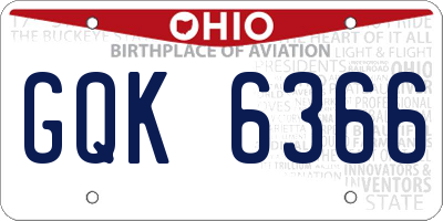 OH license plate GQK6366
