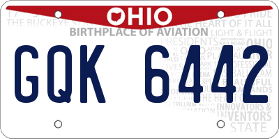 OH license plate GQK6442