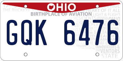 OH license plate GQK6476