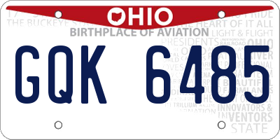 OH license plate GQK6485