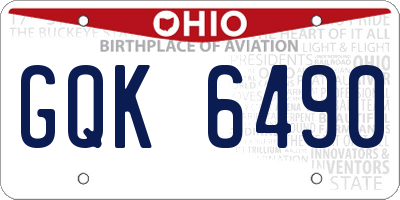 OH license plate GQK6490