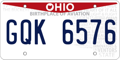 OH license plate GQK6576