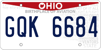 OH license plate GQK6684