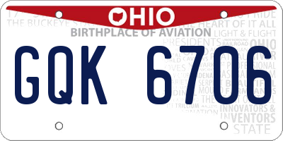 OH license plate GQK6706