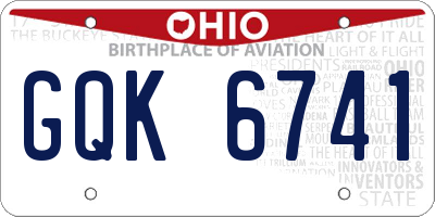 OH license plate GQK6741