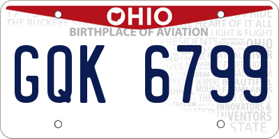 OH license plate GQK6799