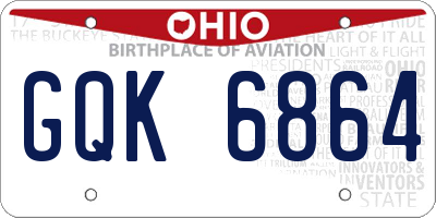 OH license plate GQK6864
