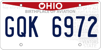 OH license plate GQK6972