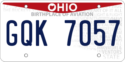 OH license plate GQK7057