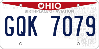 OH license plate GQK7079